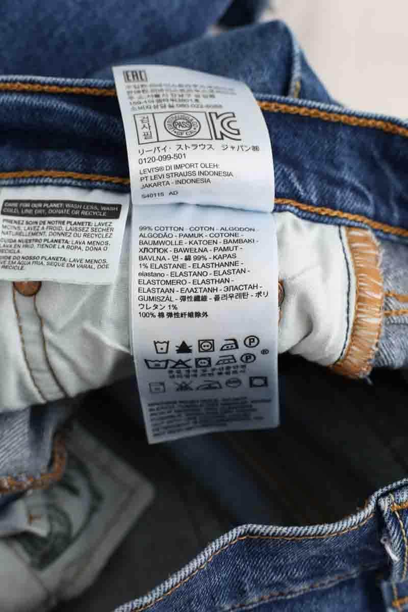 Jean droit Levi's 501 Bleu