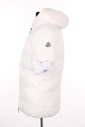 Doudoune Moncler Blanc en Fourrure