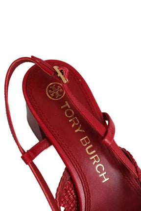 Talons Tory Burch Rouge en Cuir