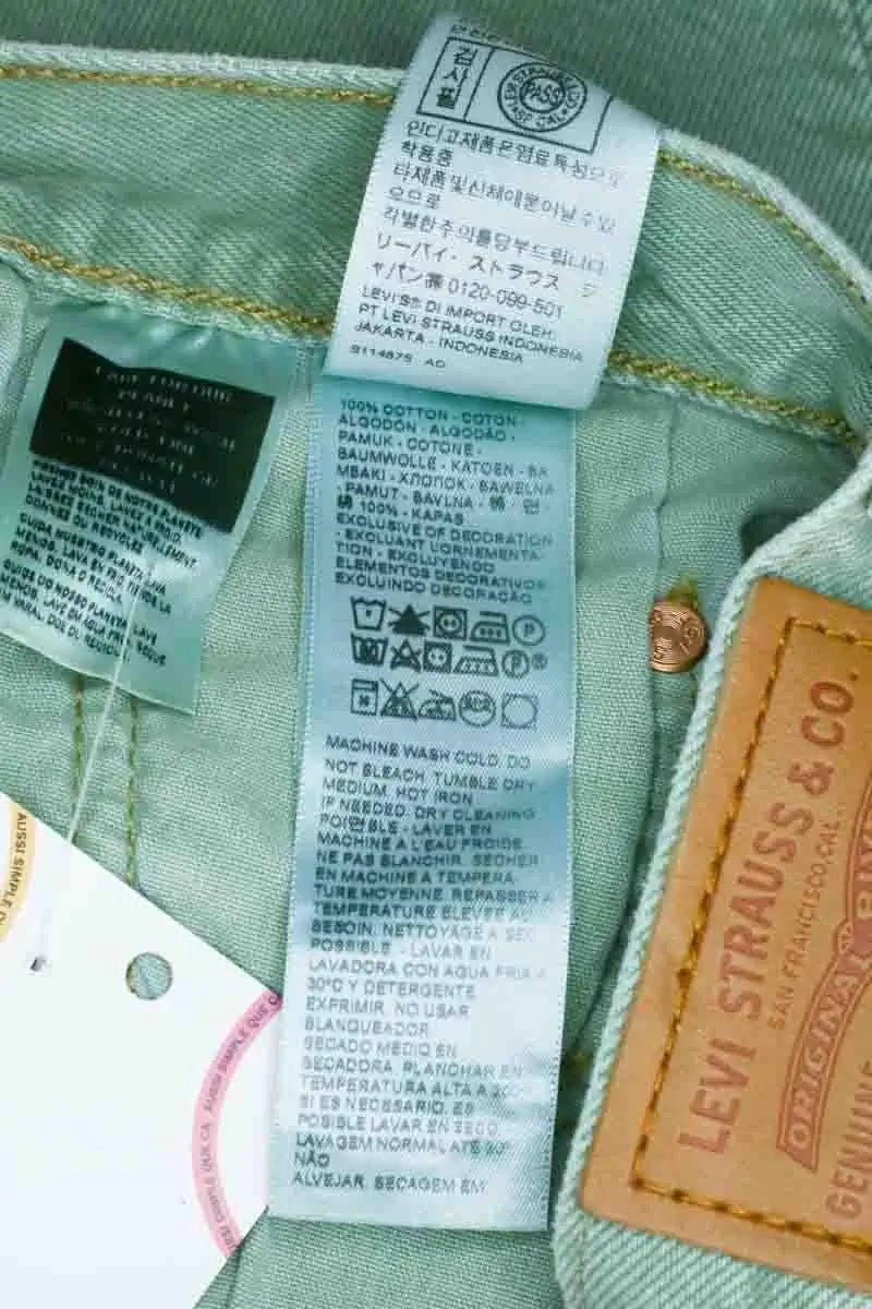 Bermuda Levi's Turquoise en Coton