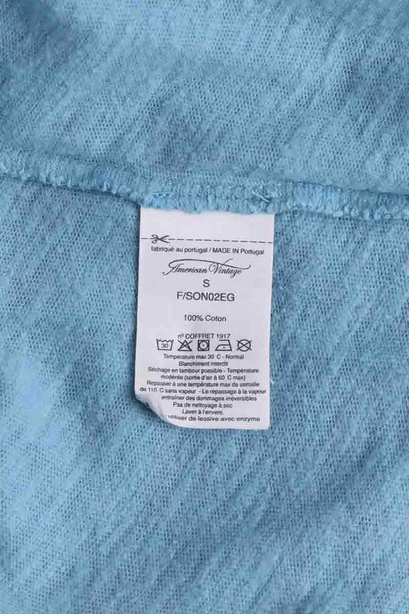 Pull American Vintage Bleu en Coton