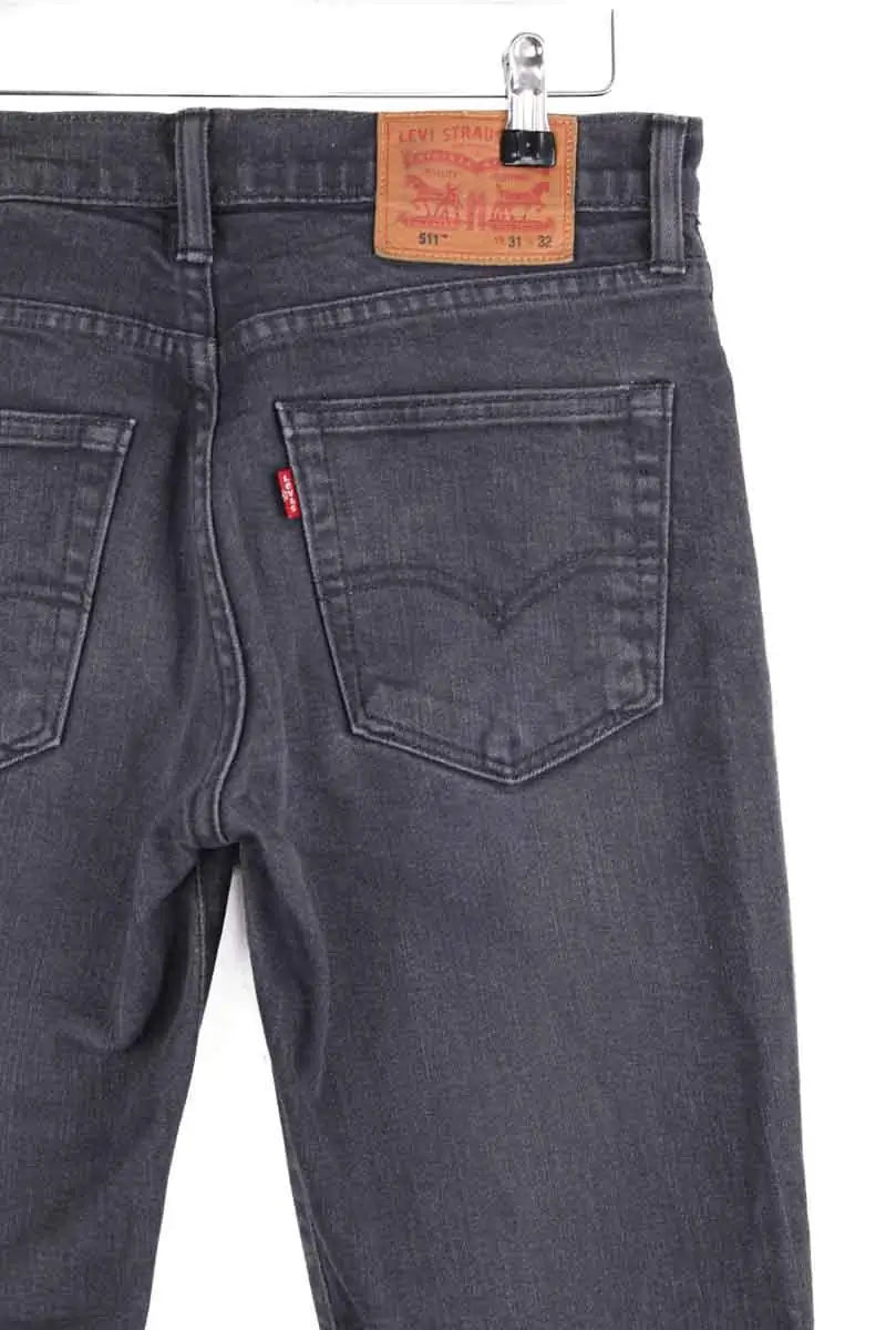Jean droit Levi's 501 Anthracite en Coton