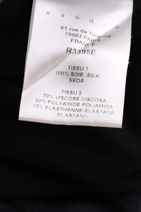 Robe Sandro Noir en Soie