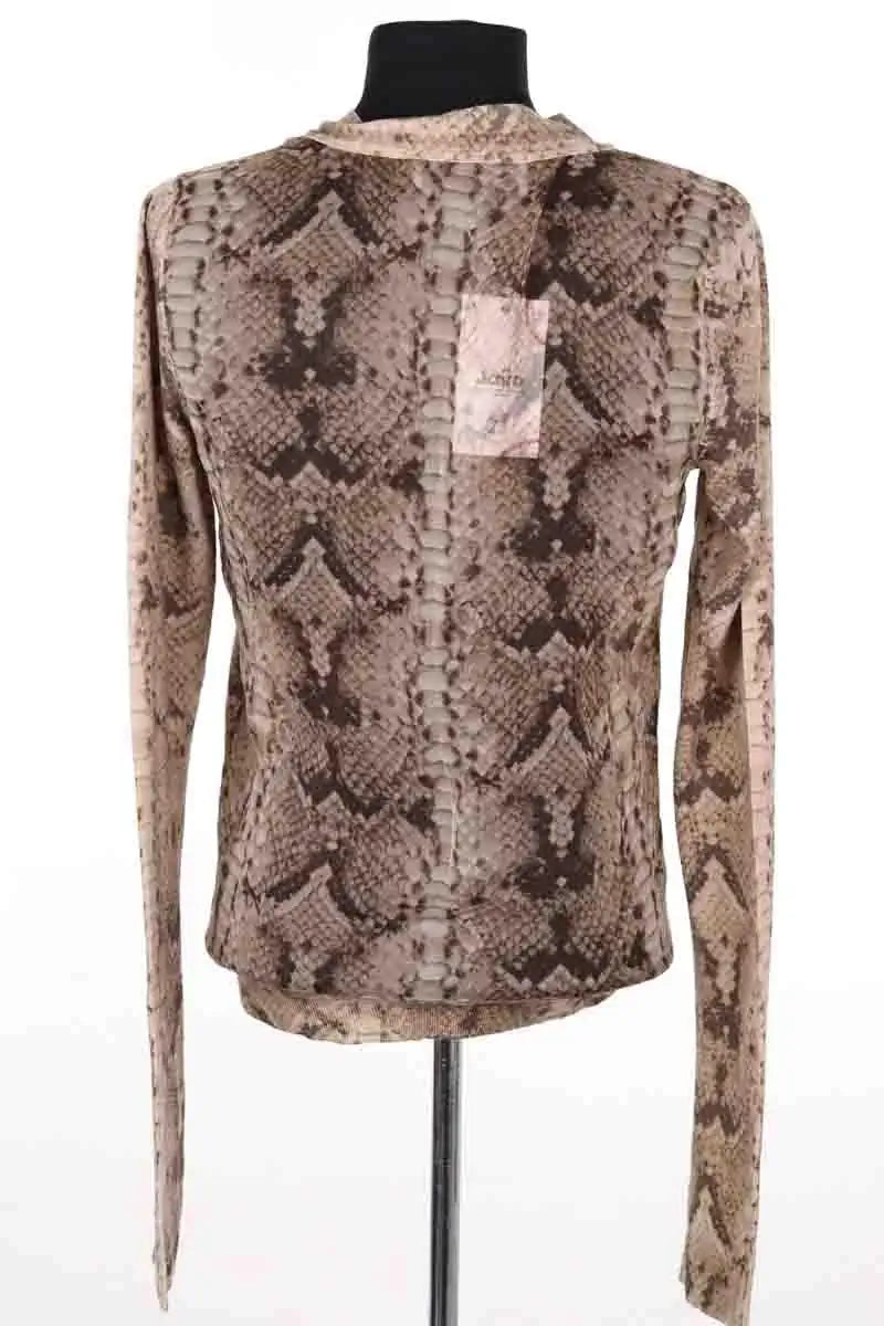Cardigan Yves Saint Laurent Marron en Laine