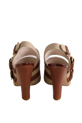Talons Max Mara Beige en Cuir