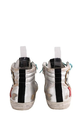 Baskets Golden Goose Argent en Cuir