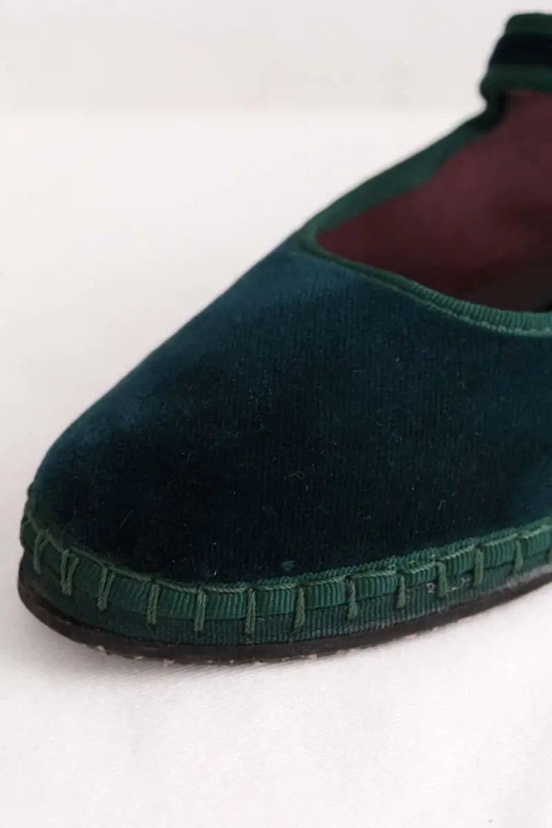 Ballerines Flabelus Vert en Velours
