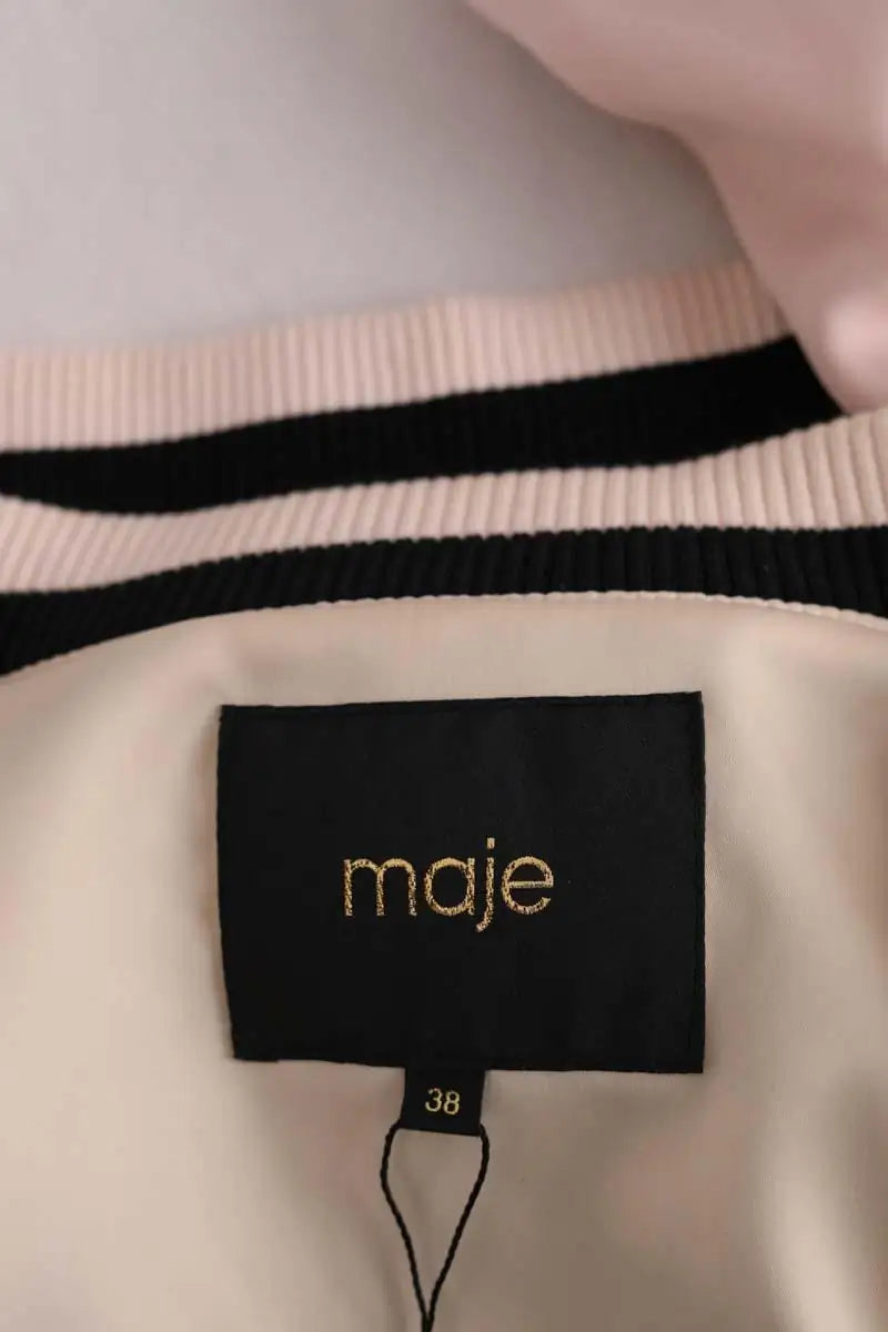 Blouson Maje Noir en Synthétique