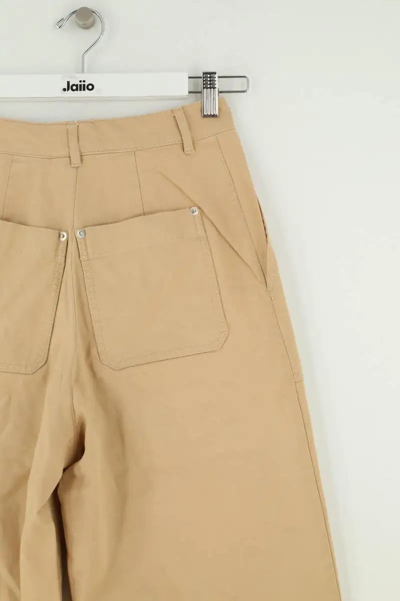 Pantalon droit Lacoste Beige en Coton