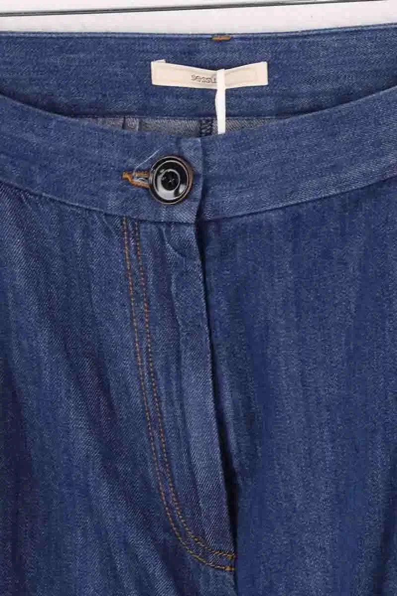 Pantalon Sessun Bleu en Coton