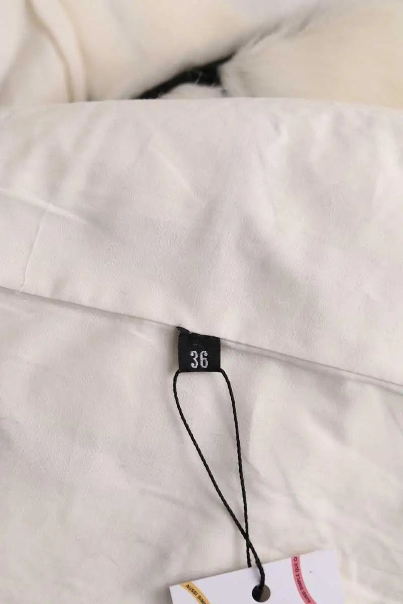 Manteau Manoush Blanc en Fausse fourrure