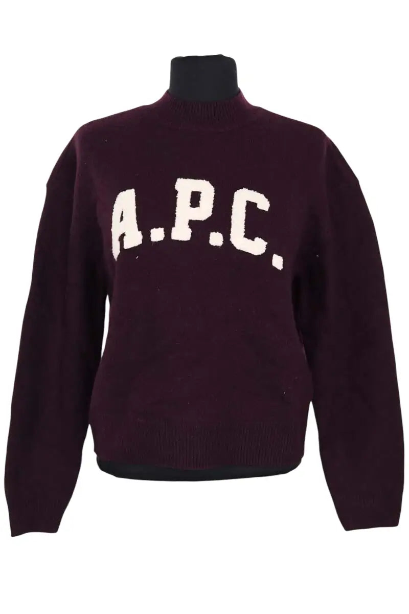Pull APC Bordeaux en Laine, taille M - Seconde Main