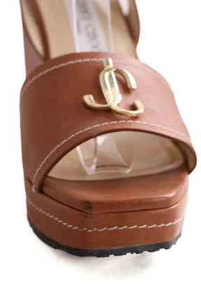 Sandales Jimmy Choo Camel en Cuir