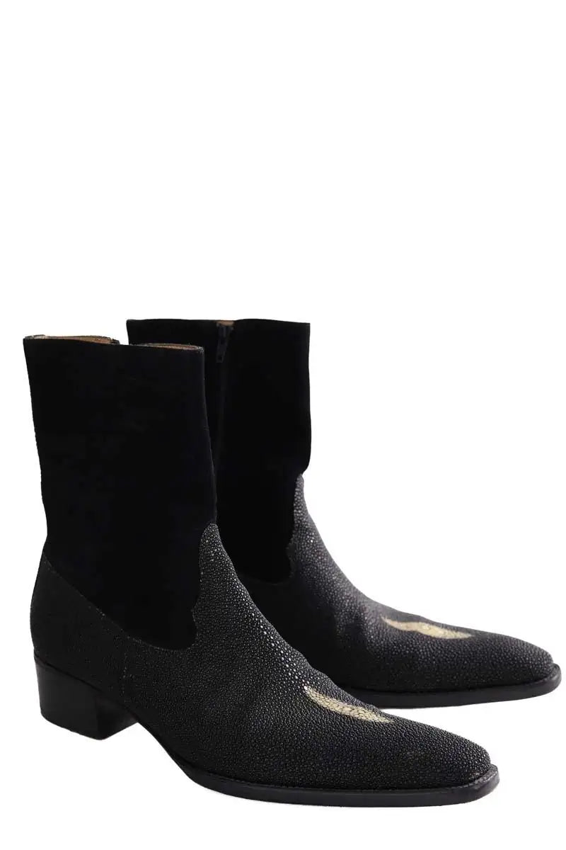 Bottes Gérard Séné Noir en Cuir rare