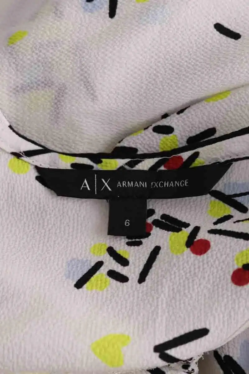 Robe Armani Exchange Blanc en Synthétique
