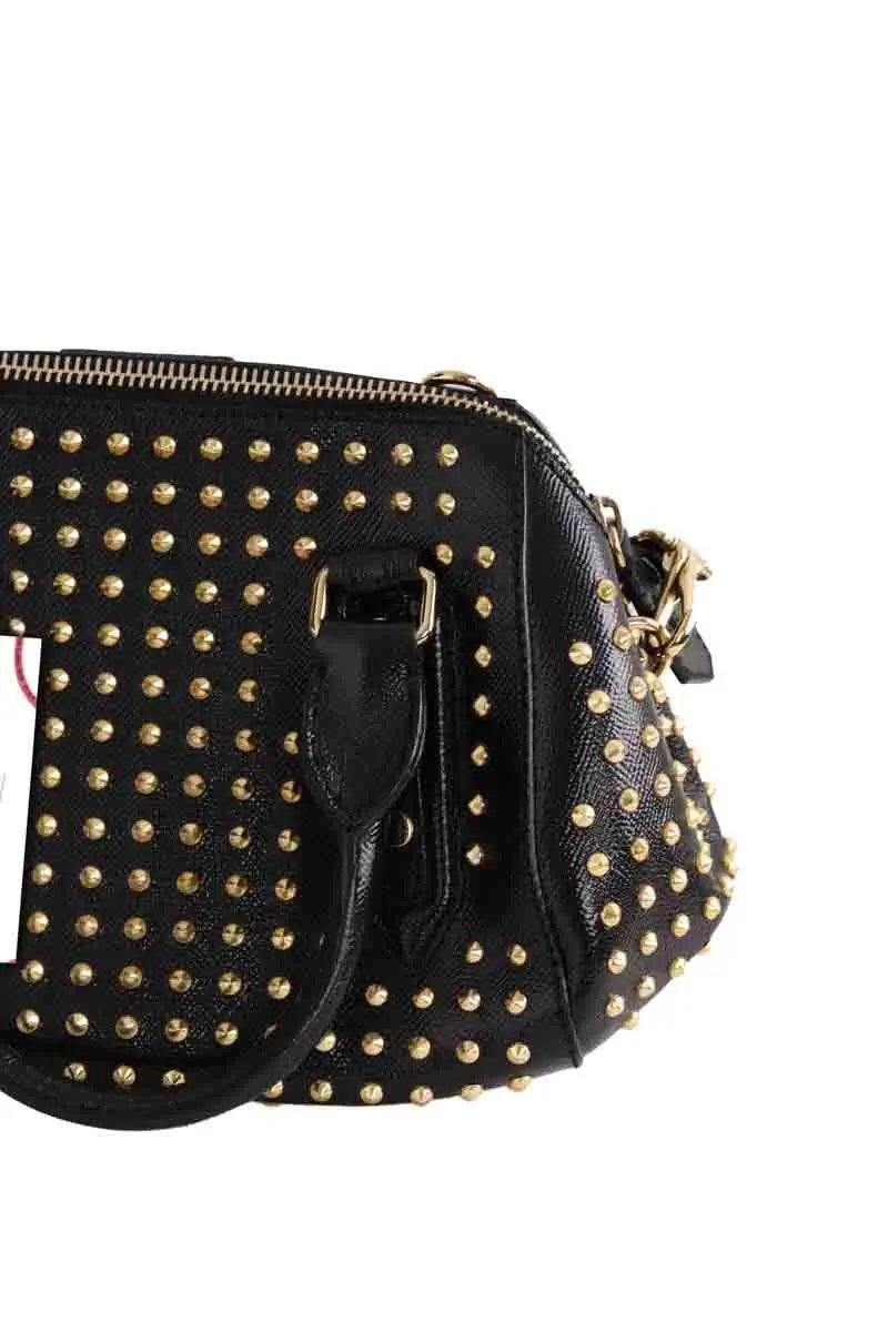 Sac à bandoulière Burberry Prorsum Blaze Studded Bowling Noir en Cuir