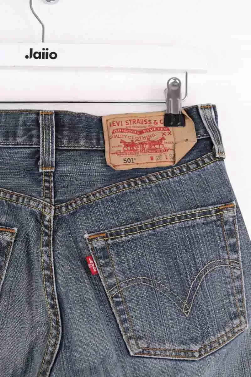 Jean droit Levi's 501 Bleu en Coton