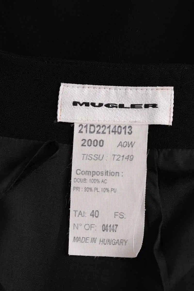 Jupe Mugler Noir en Synthétique