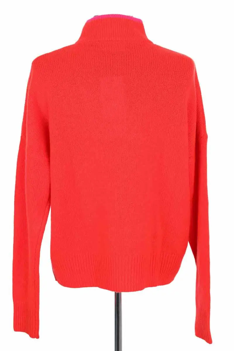 Pull col montant From Future Orange en Cachemire