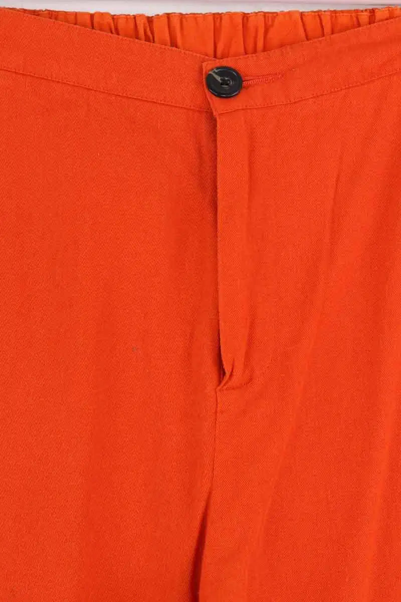 Pantalon Leon & Harper Orange en Coton