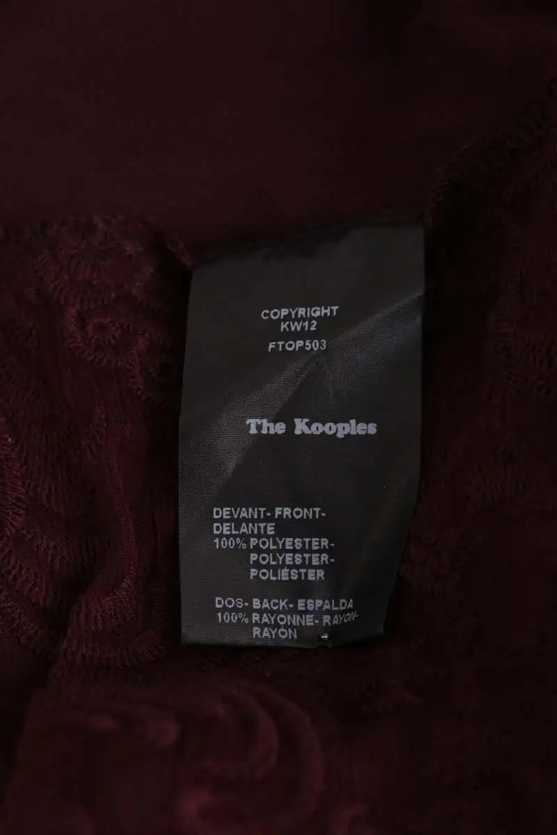 Blouse The Kooples Bordeaux en Synthétique