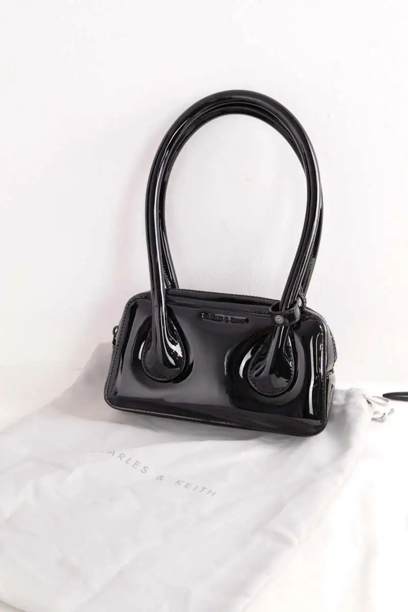 Sac à main Charles & Keith Noir en Cuir
