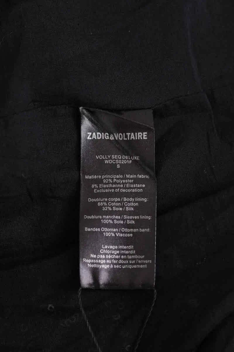 Blazer Zadig & Voltaire Noir en Paillettes