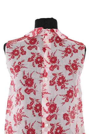 Top sans manche Miu Miu Rouge en Coton