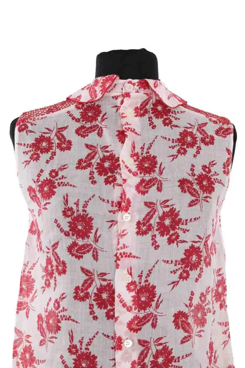 Top sans manche Miu Miu Rouge en Coton