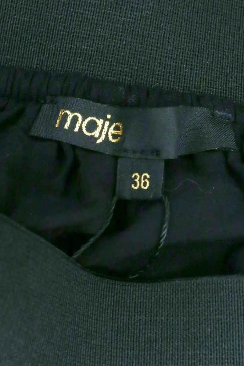Jupe Maje Noir en Synthétique