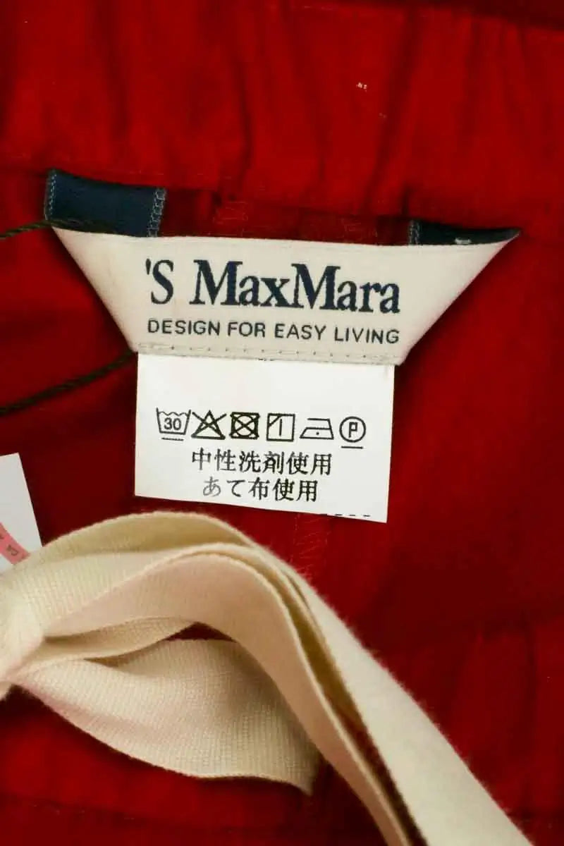 Pantalon large Max Mara Rouge en Coton