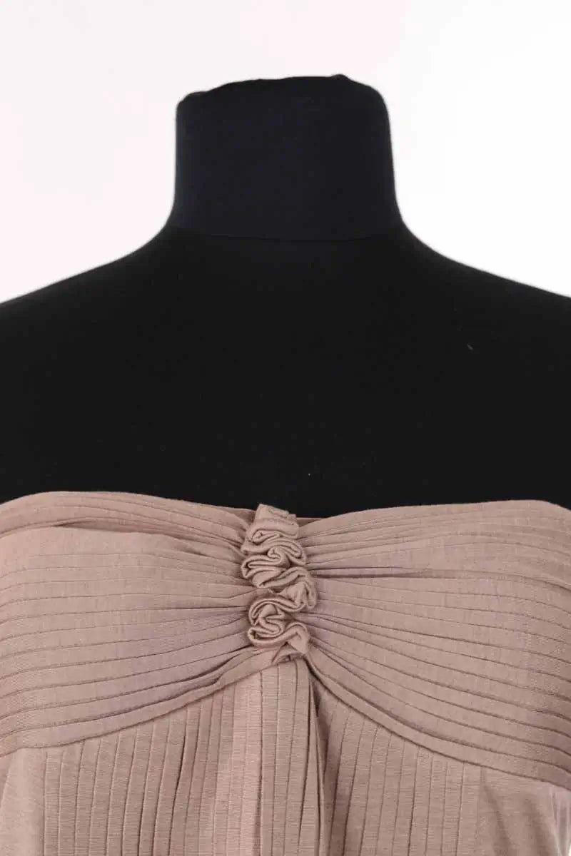 Robe Maje Beige en Soie