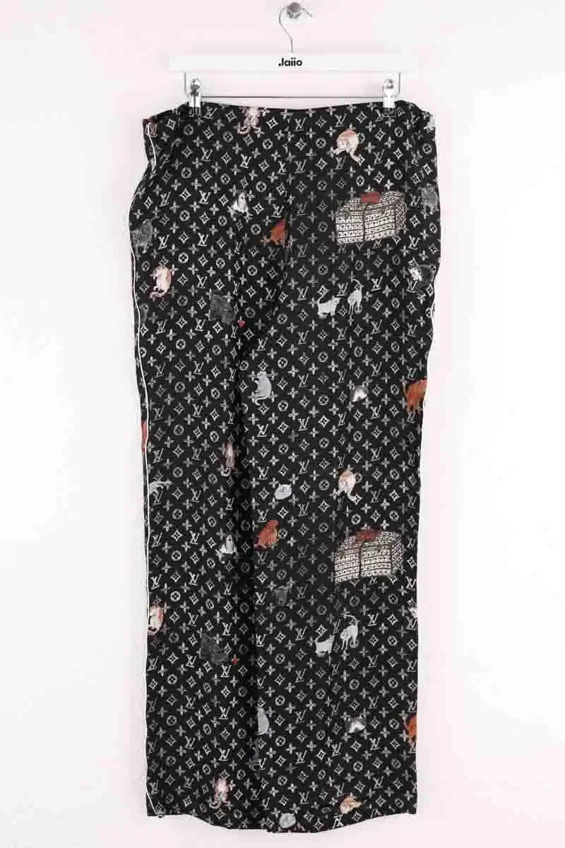 Pantalon droit Louis Vuitton Noir en Soie