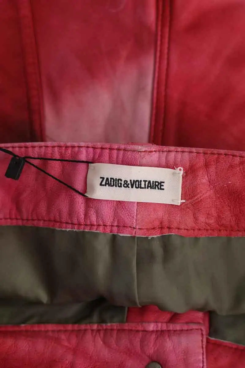 Mini short Zadig & Voltaire Rose en Cuir