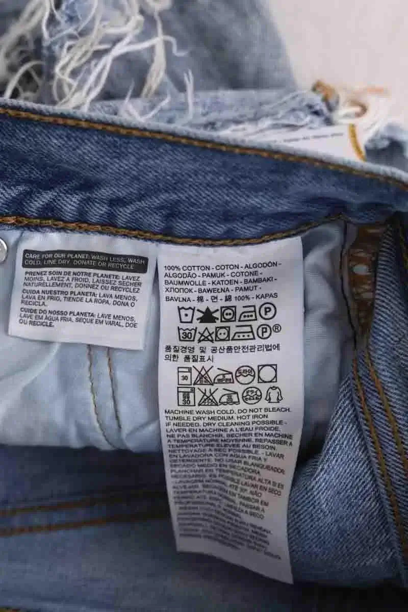 Mini short Levi's 501 Bleu en Coton