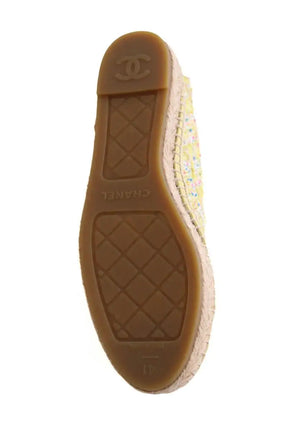 Espadrilles Chanel Jaune en Tissu