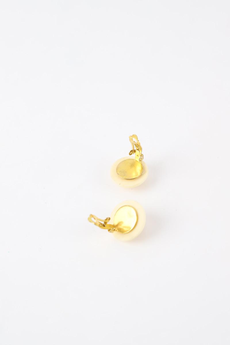 Boucles d'oreilles clips Chanel  Blanc