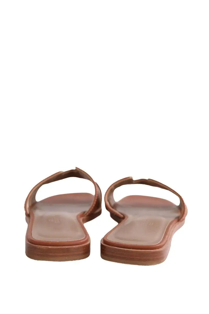 Sandales Oran Hermès ORAN Marron en Cuir