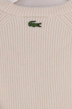 Pull Lacoste Blanc en Laine