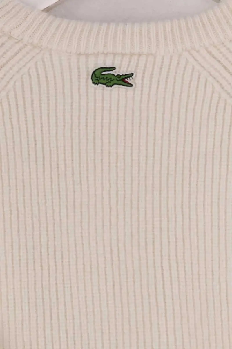 Pull Lacoste Blanc en Laine