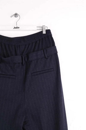Pantalon large Tibi Bleu en Laine