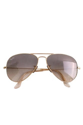 Lunettes de protection Ray-Ban Doré en Métal - Seconde Main