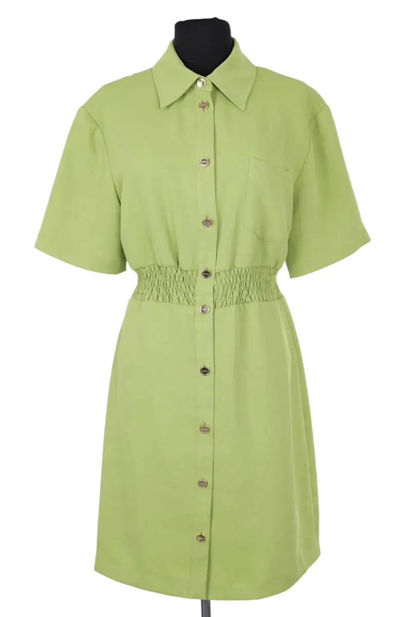Robe Sandro Vert en Synthétique, taille L - Seconde Main