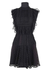 Robe Self-Portrait Noir en Synthétique, taille XS - Seconde Main