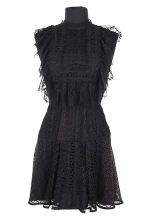 Robe Self-Portrait Noir en Synthétique, taille XS - Seconde Main