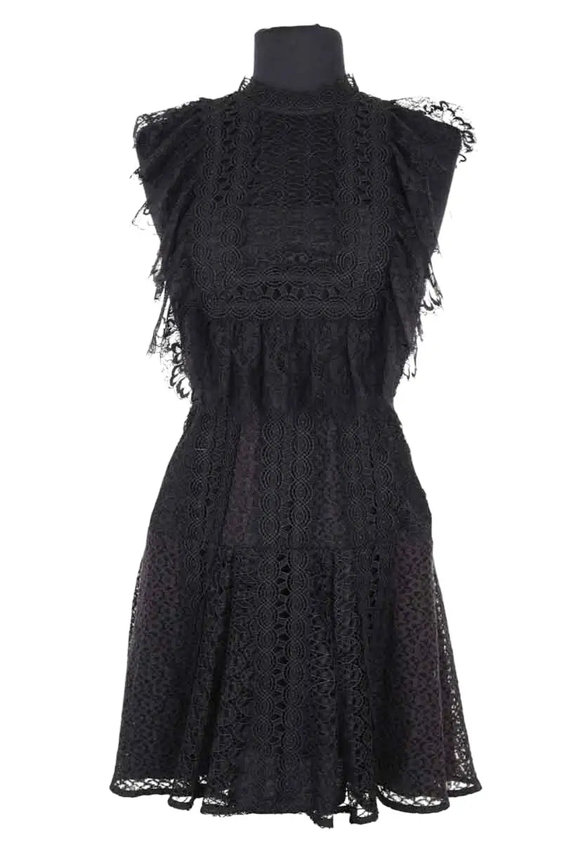 Robe Self-Portrait Noir en Synthétique, taille XS - Seconde Main