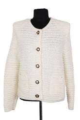 Cardigan Ba&Sh Ecru en Coton, taille XL - Seconde Main