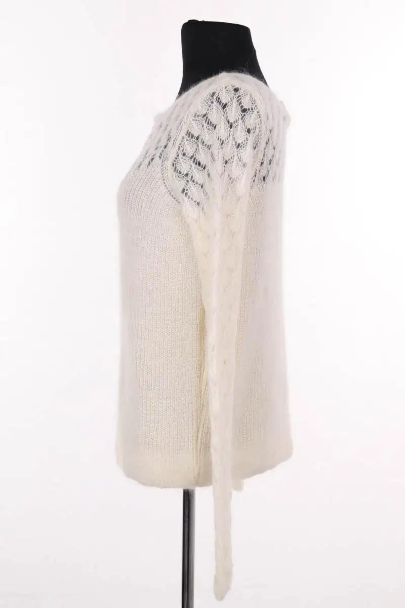 Pull Sézane Ecru en Laine