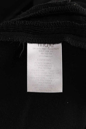 Pantalon droit Maje Noir en Synthétique
