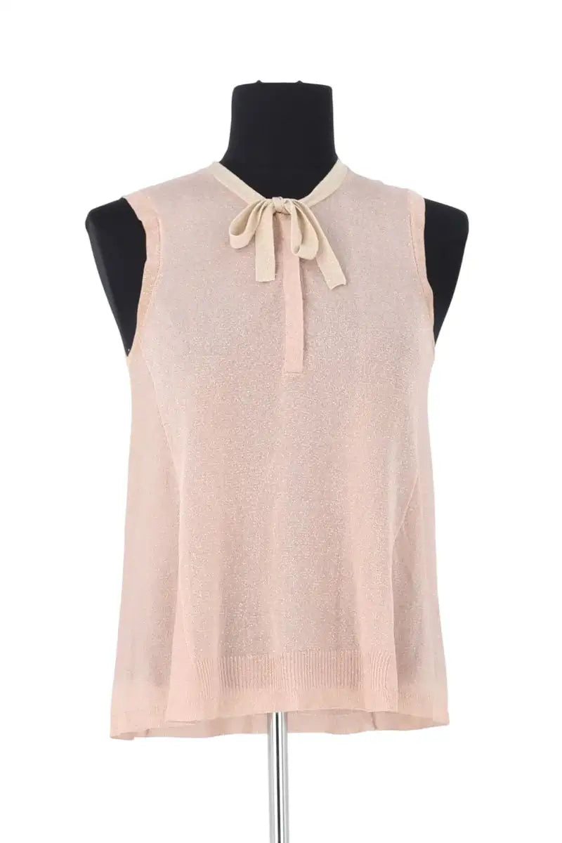 Gilet Tara Jarmon Rose en Synthétique, taille S - Seconde Main